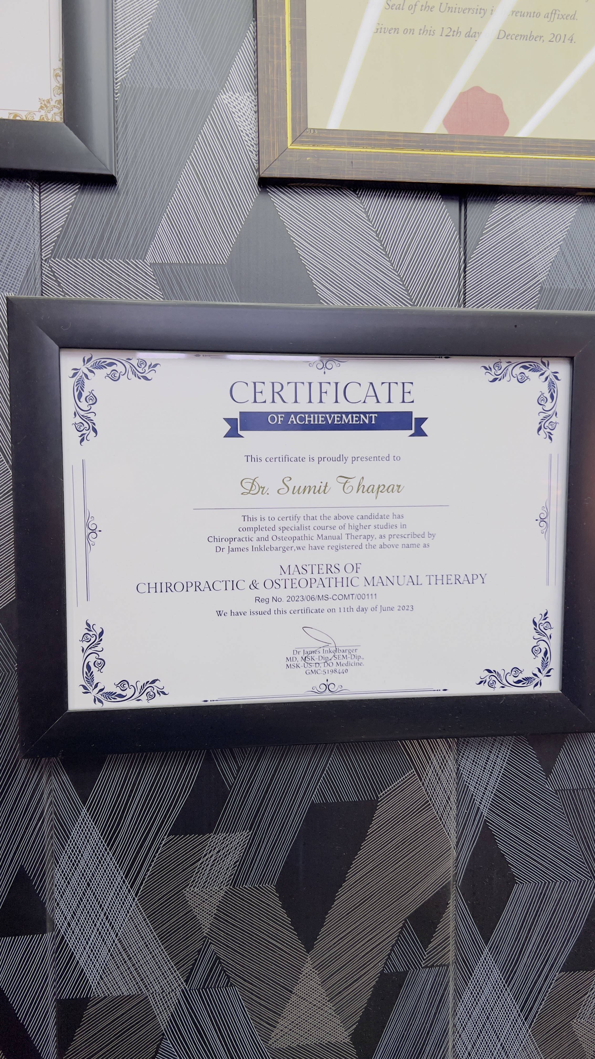 Masters of Chiropractic & Osteopathic Manual Therapy